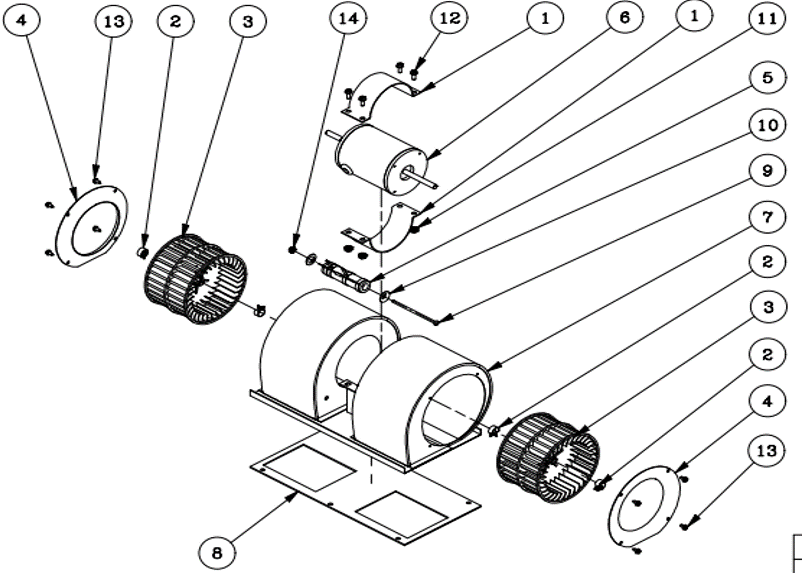 Blower Part No. 153082 MOBILE CLIMATE CONTROL