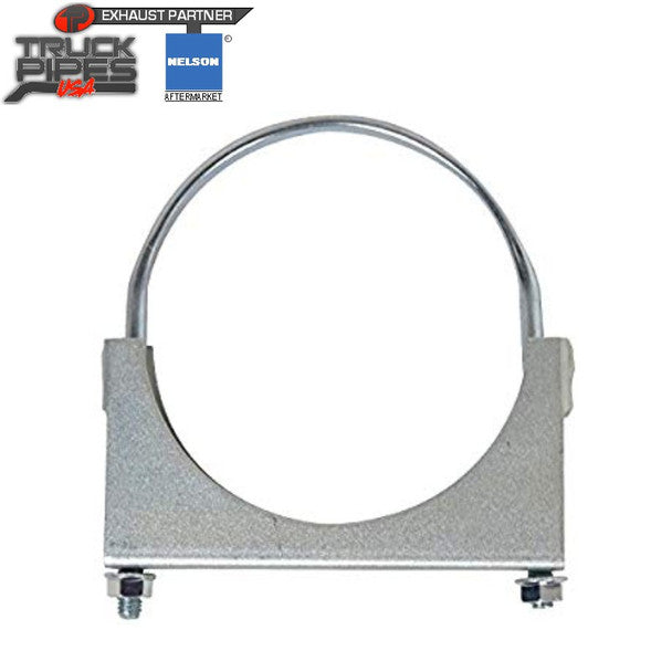 3.5" Zinc Plated Heavy Duty U-Bolt Flat Band Clamp | Part No. 89557K | NELSON