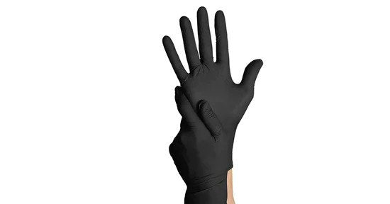 Nitrile Exam Gloves 5 Mil Black Box of 100 | TOUCHFLEX